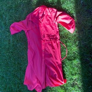 Red maternity dress
